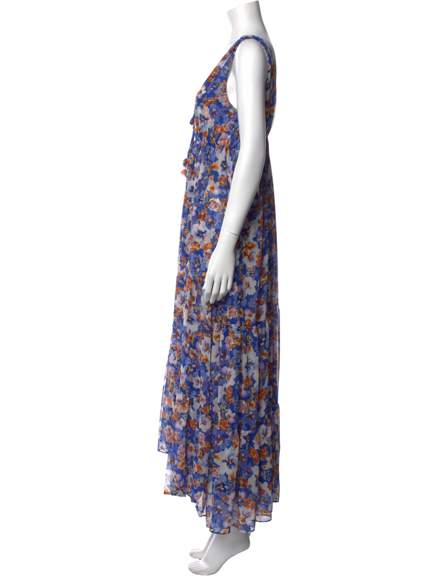 MISA Los Angeles Floral Print Long Dress