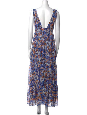 MISA Los Angeles Floral Print Long Dress