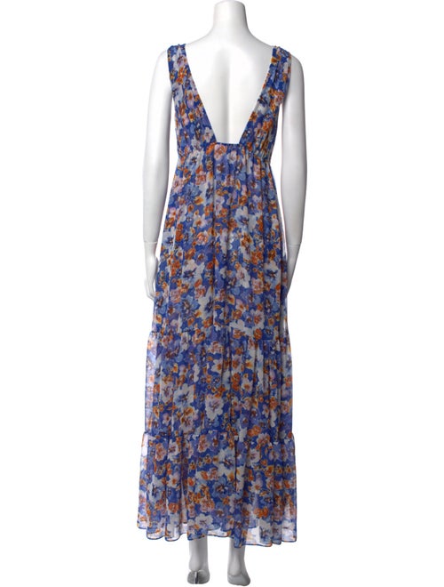 MISA Los Angeles Floral Print Long Dress