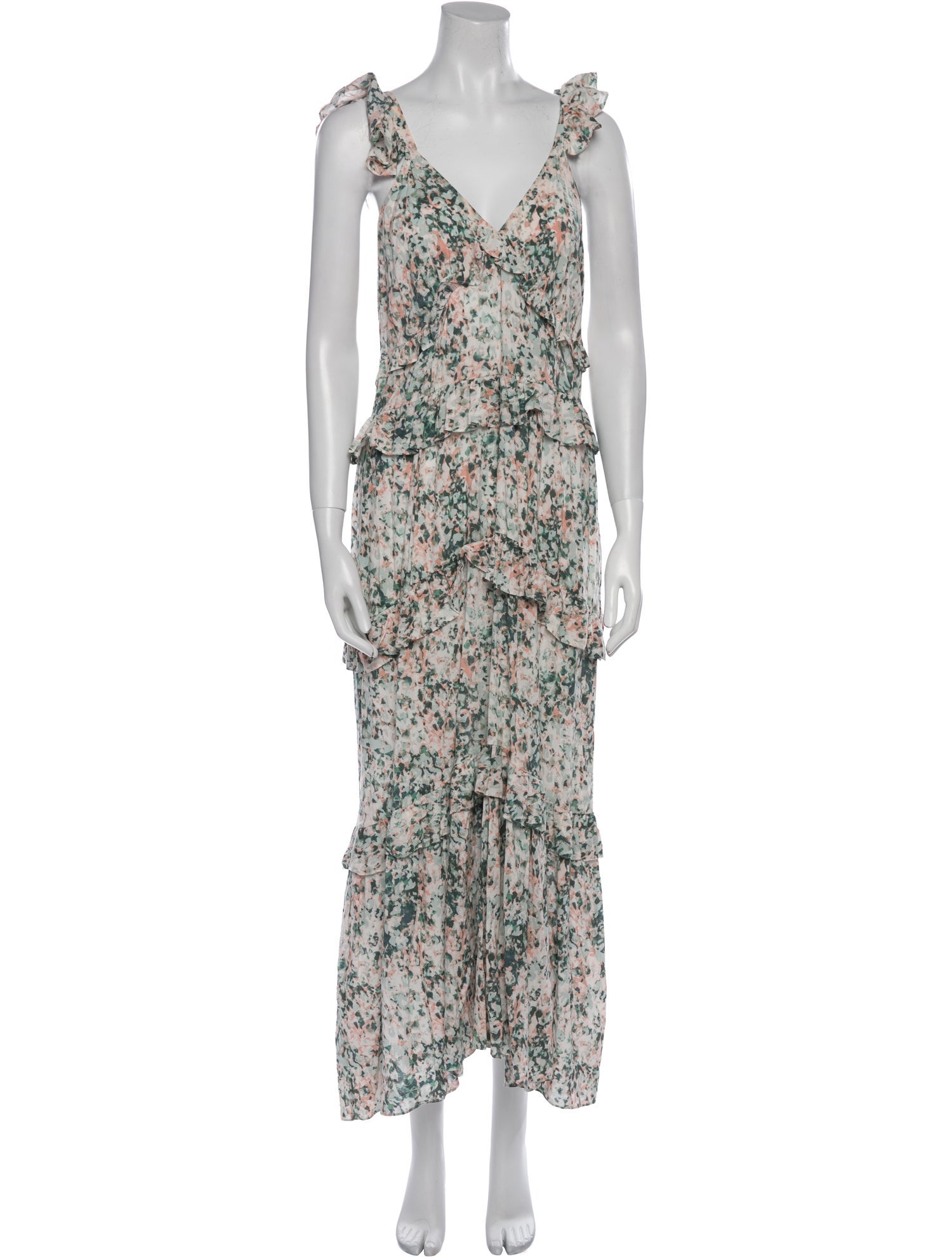 MISA Los Angeles Floral Print Midi Length Dress