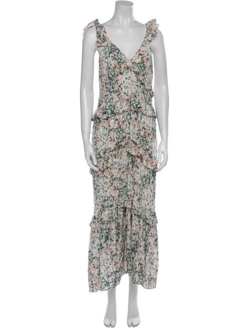 MISA Los Angeles Floral Print Midi Length Dress