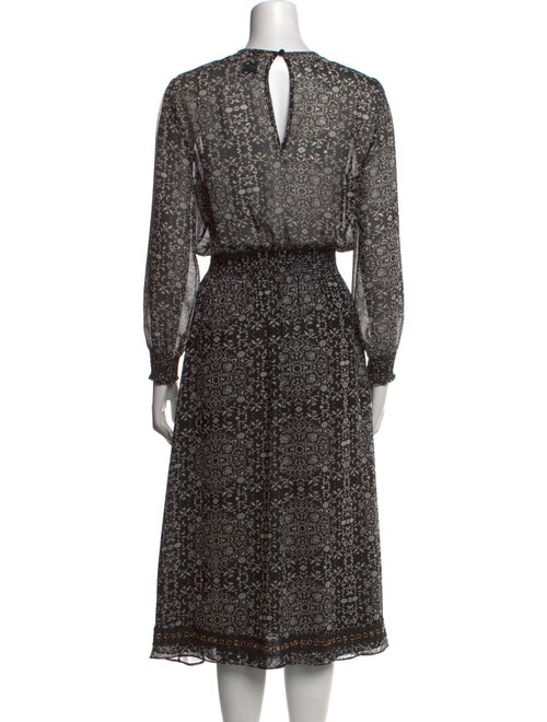 MISA Los Angeles Floral Print Knee-Length Dress