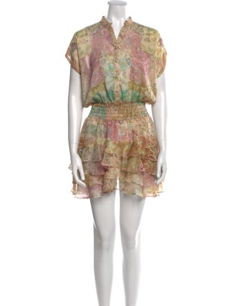 MISA Los Angeles Floral Print Mini Dress