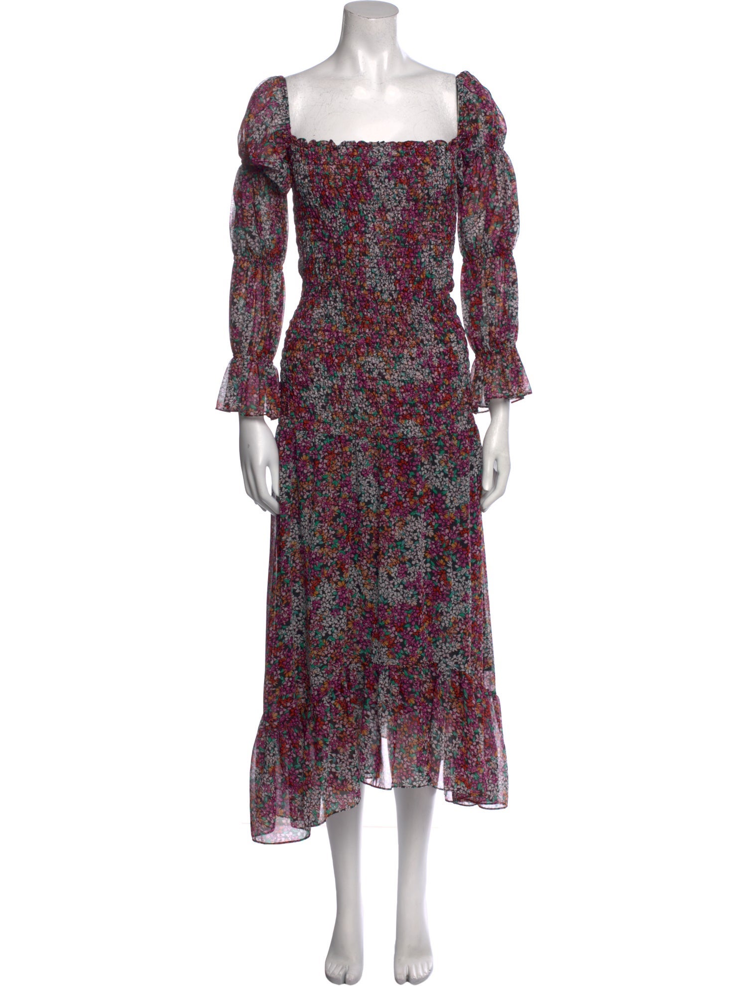 MISA Los Angeles Floral Print Long Dress
