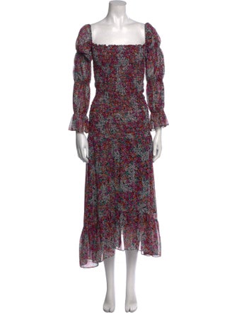 MISA Los Angeles Floral Print Long Dress