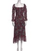 MISA Los Angeles Floral Print Long Dress