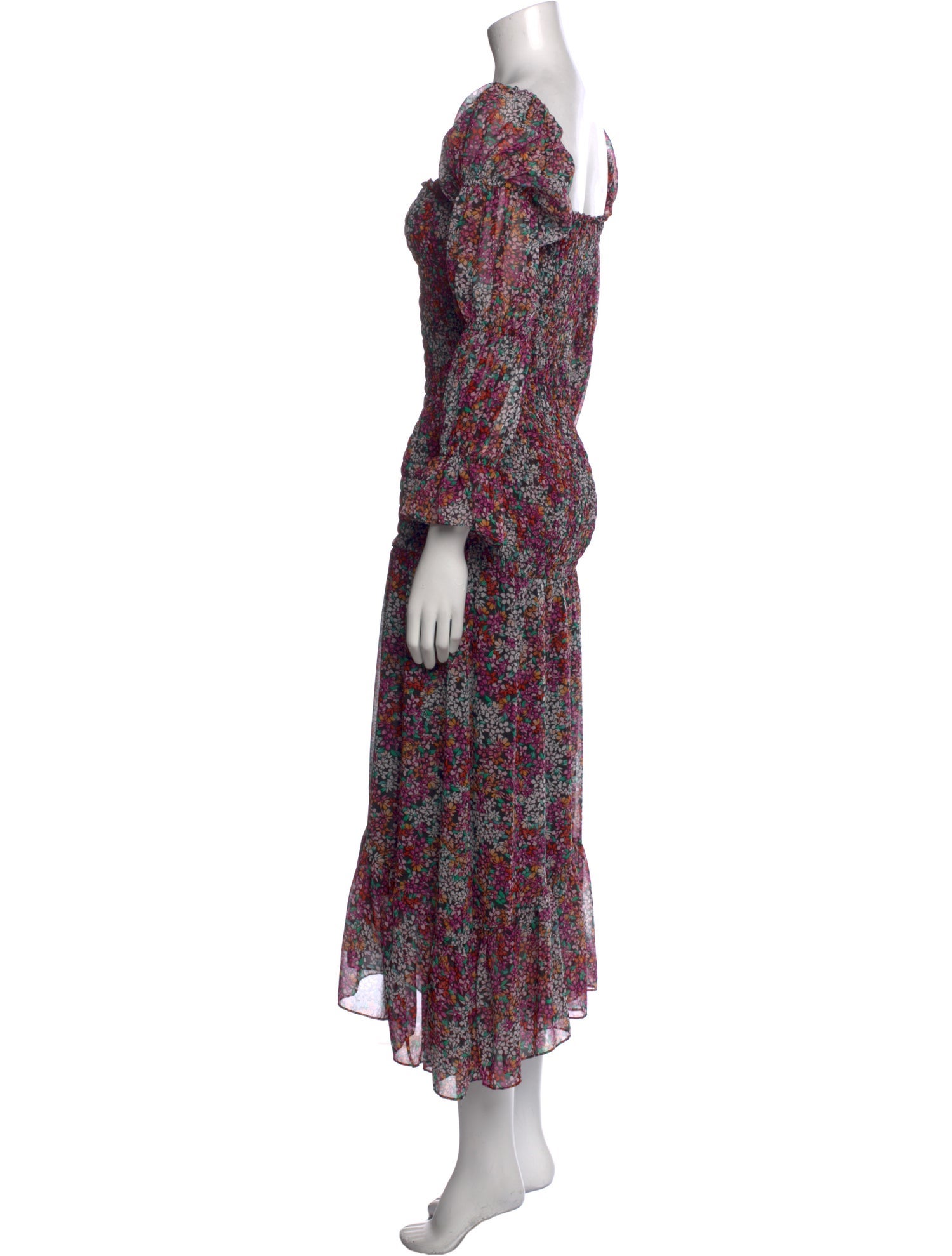 MISA Los Angeles Floral Print Long Dress