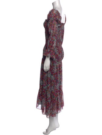 MISA Los Angeles Floral Print Long Dress