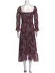 MISA Los Angeles Floral Print Long Dress