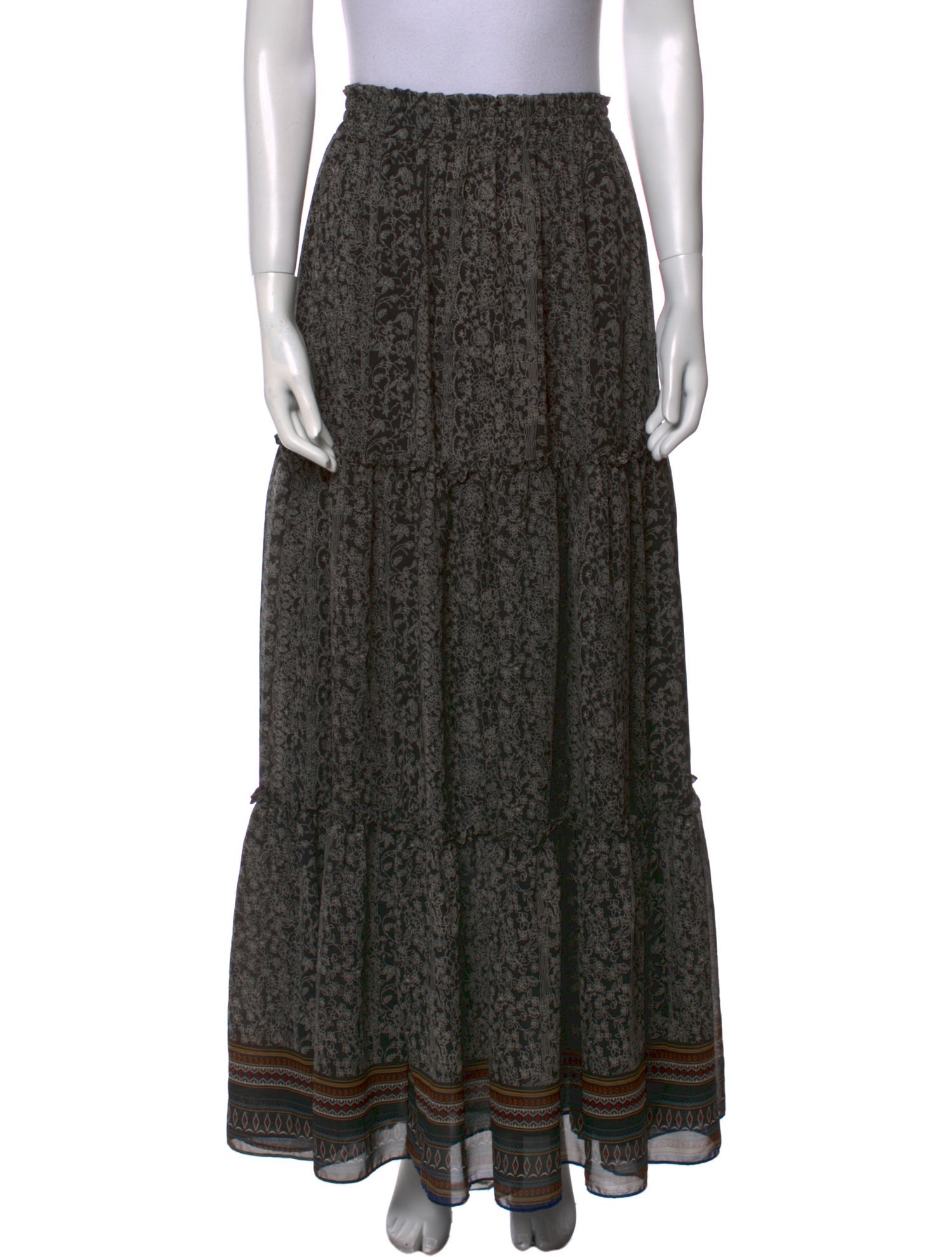 MISA Los Angeles Printed Long Skirt