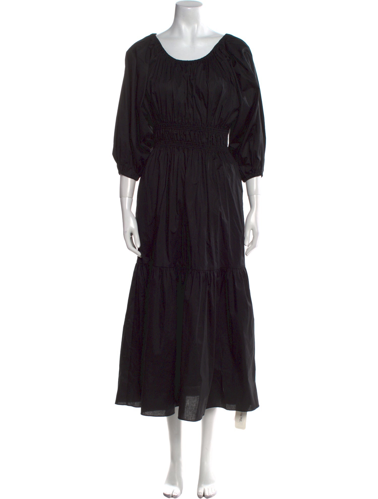 MISA Los Angeles Scoop Neck Midi Length Dress