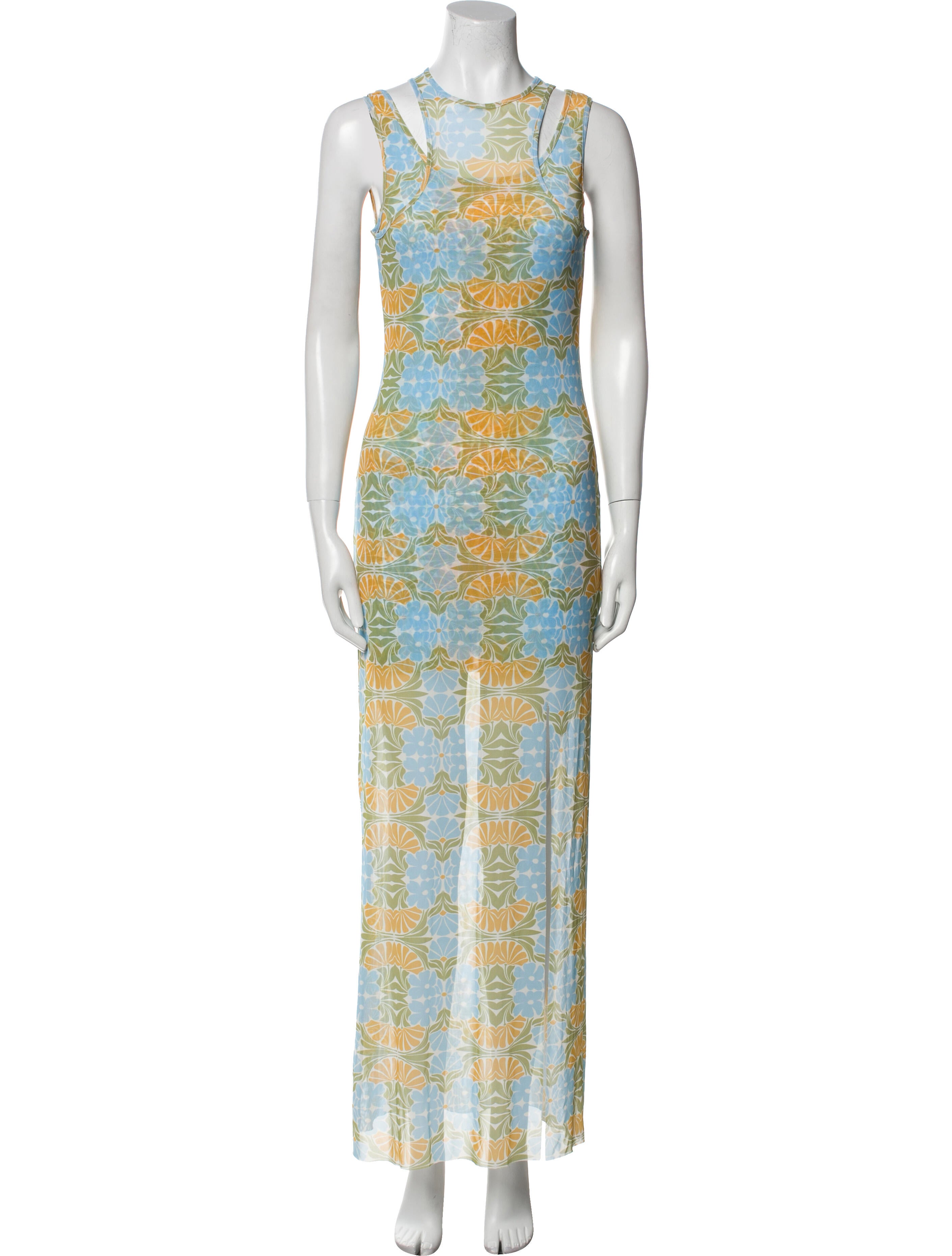 MISA Los Angeles Printed Long Dress