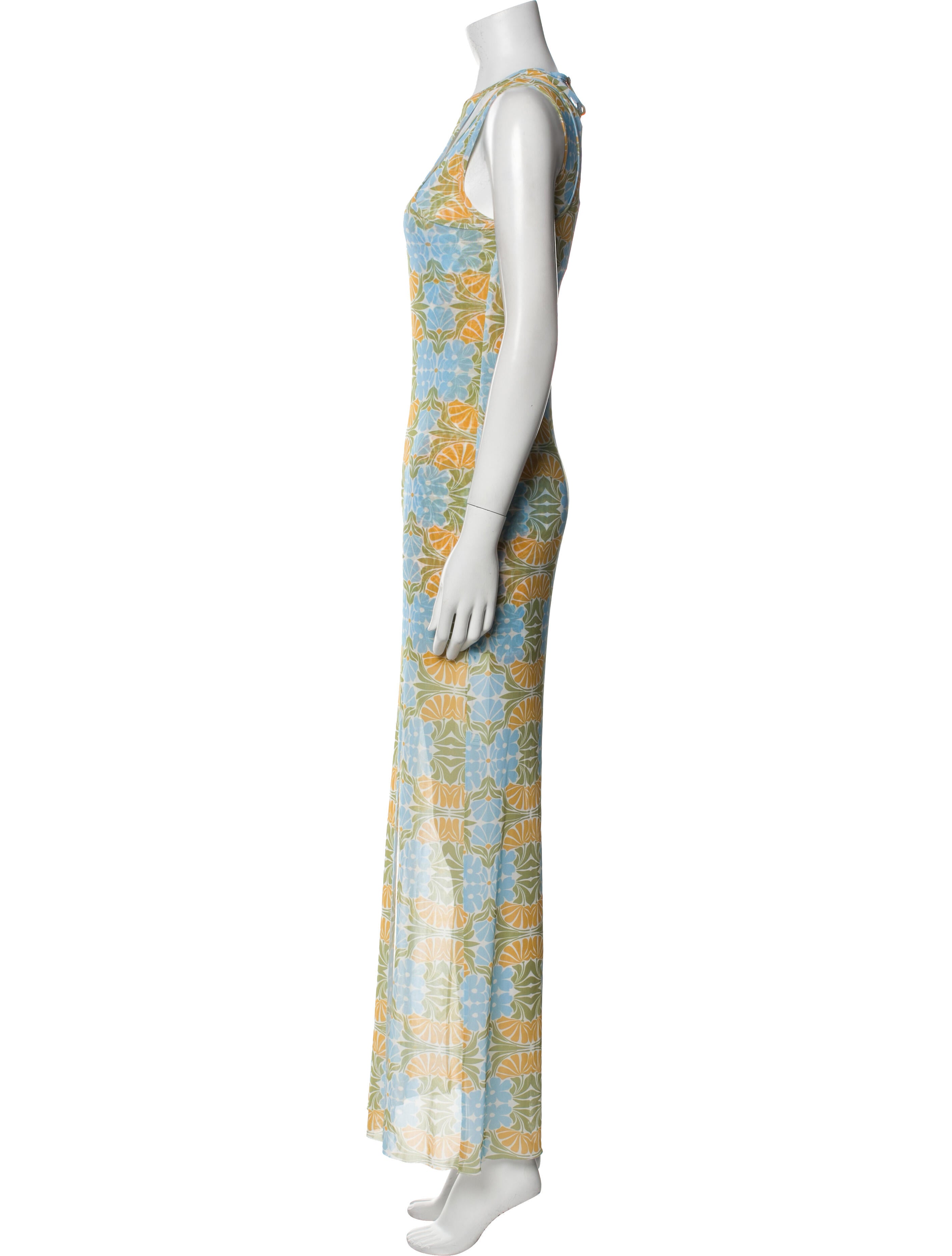 MISA Los Angeles Printed Long Dress