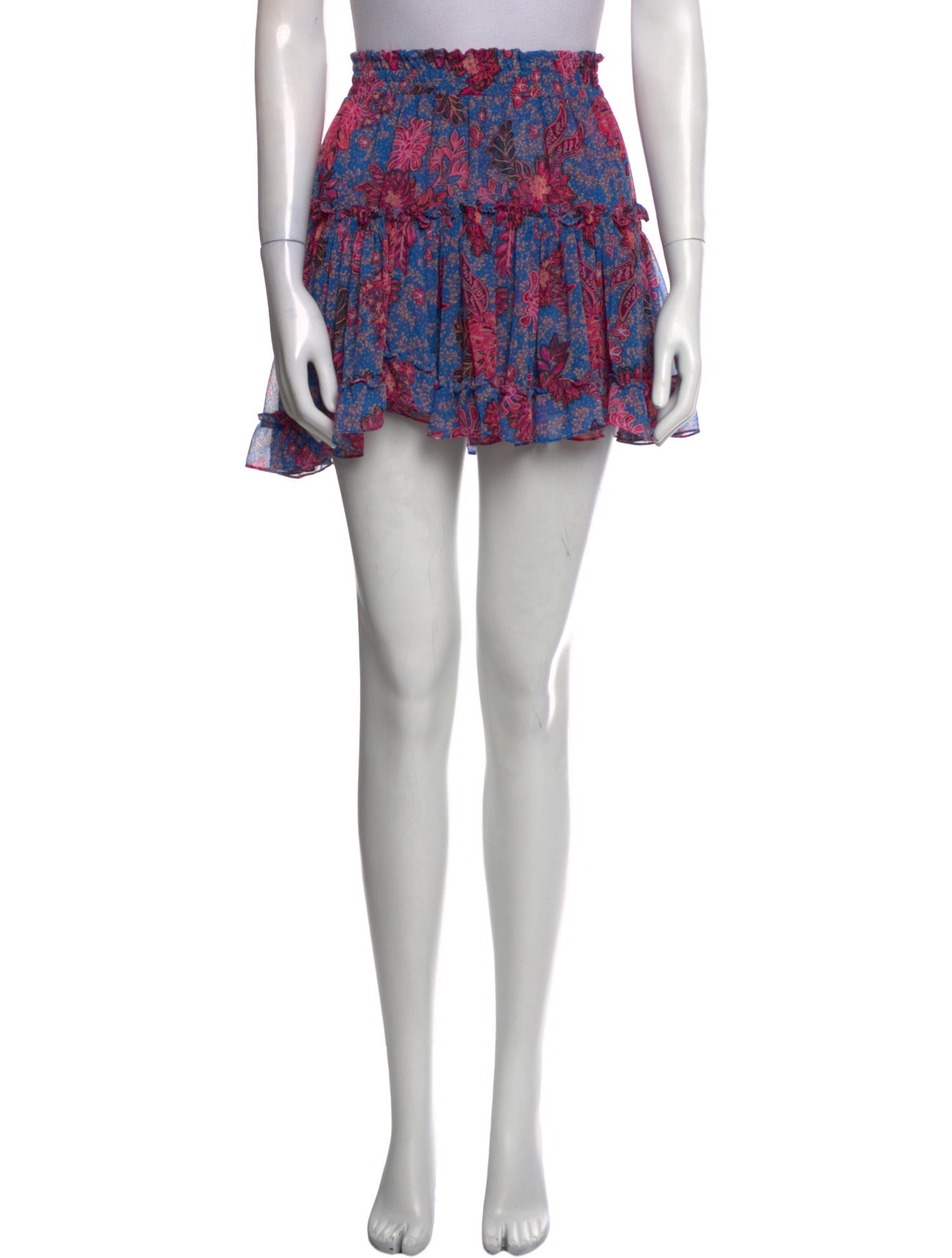 MISA Los Angeles Floral Print Mini Skirt