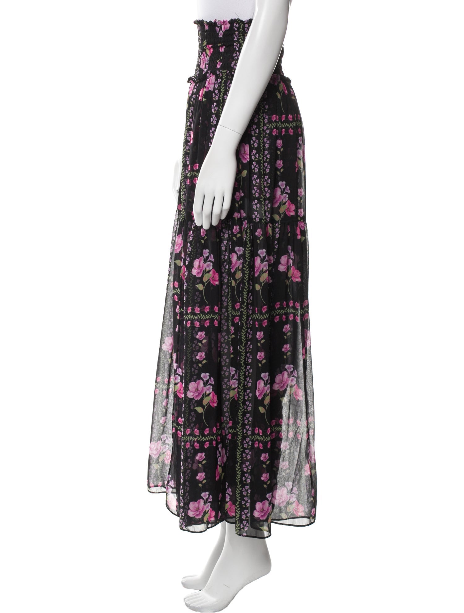 MISA Los Angeles Floral Print Long Skirt