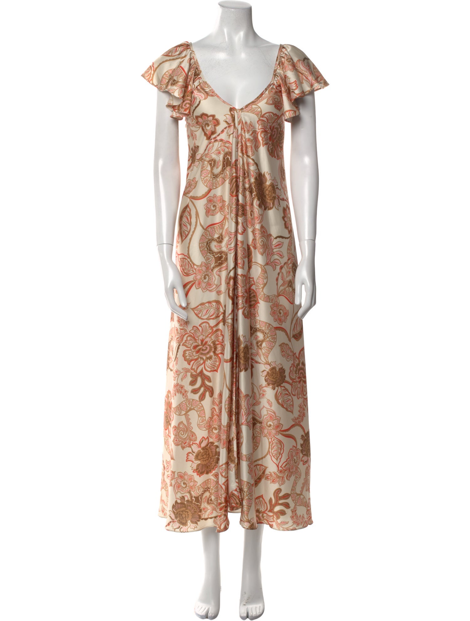MISA Los Angeles Floral Print Long Dress