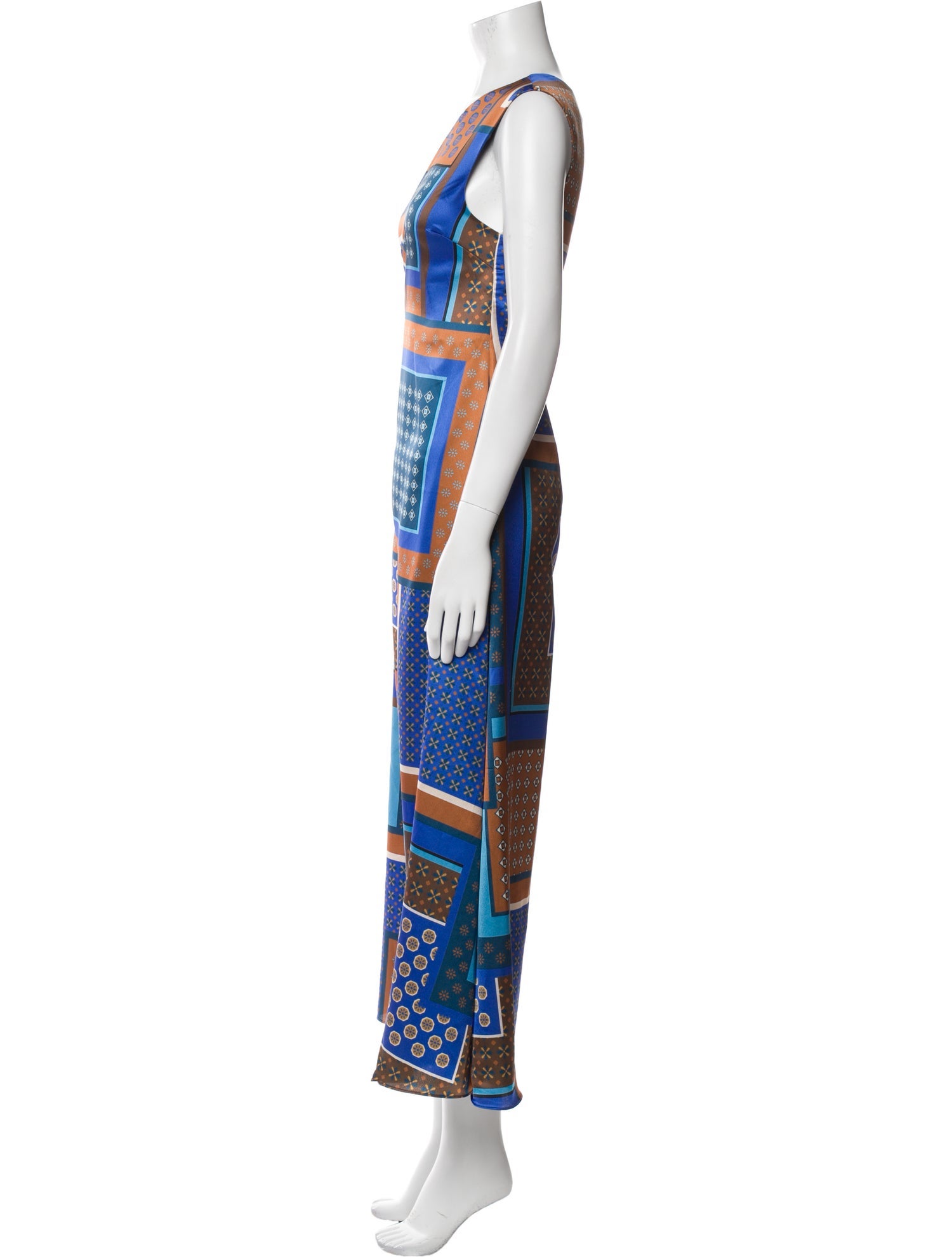 MISA Los Angeles Printed Long Dress