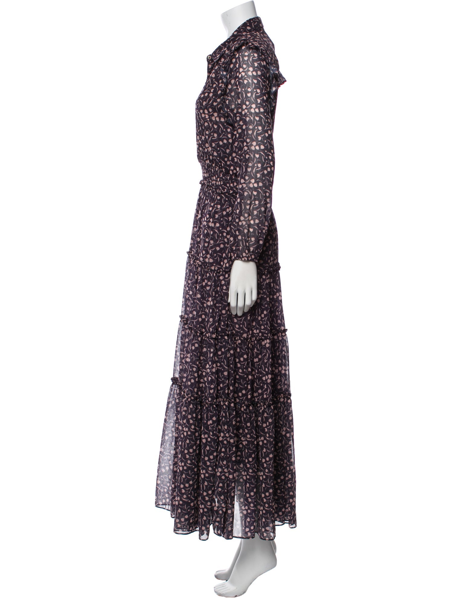 MISA Los Angeles Floral Print Long Dress