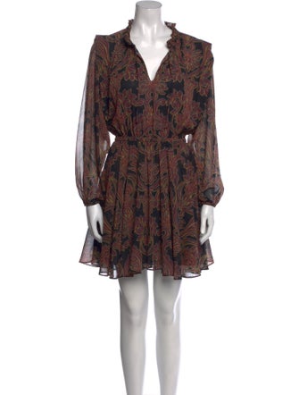 MISA Los Angeles Paisley Print Mini Dress