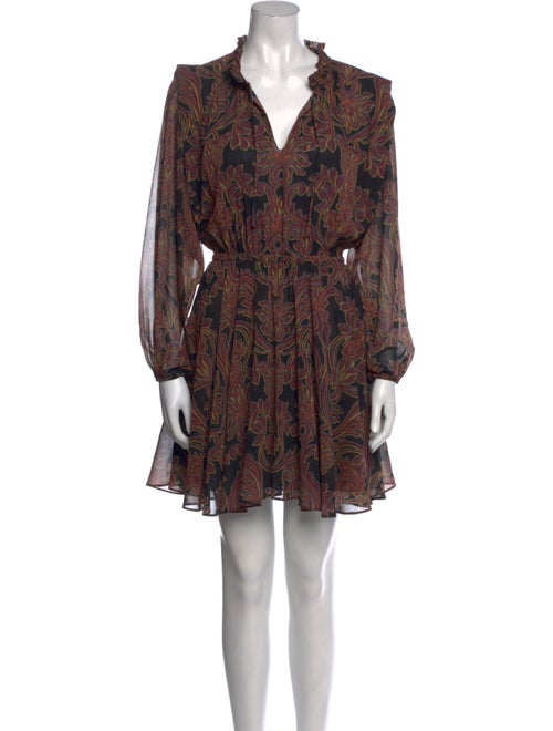 MISA Los Angeles Paisley Print Mini Dress