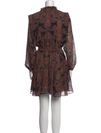 MISA Los Angeles Paisley Print Mini Dress