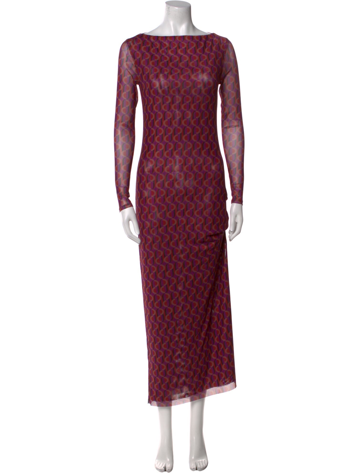 MISA Los Angeles Printed Long Dress