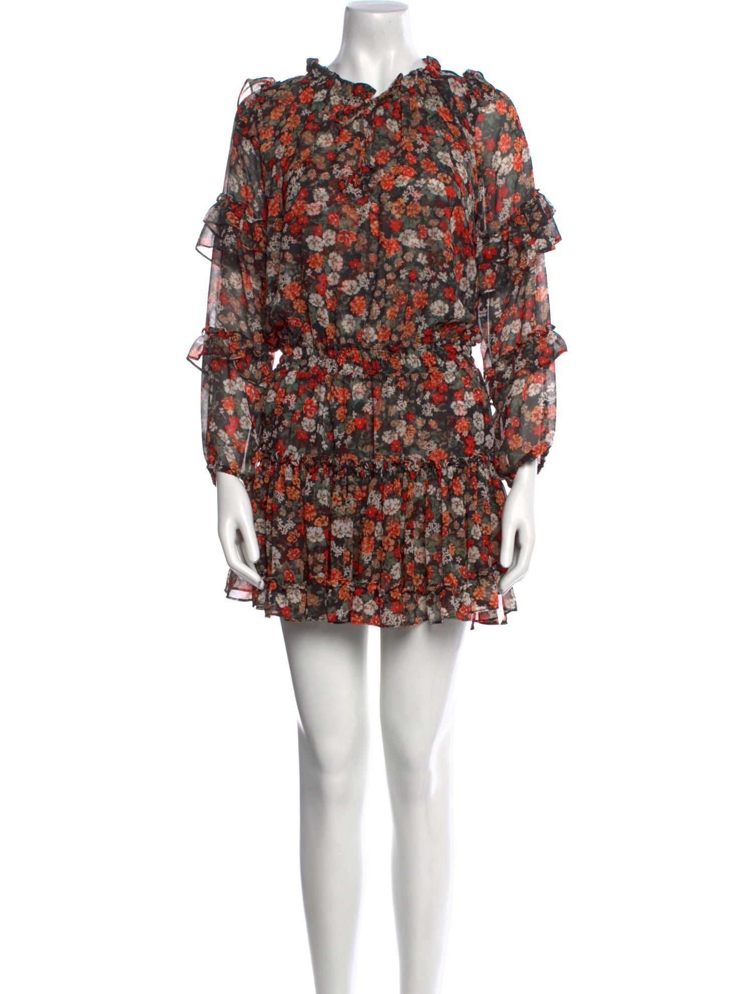 MISA Los Angeles Floral Print Mini Dress