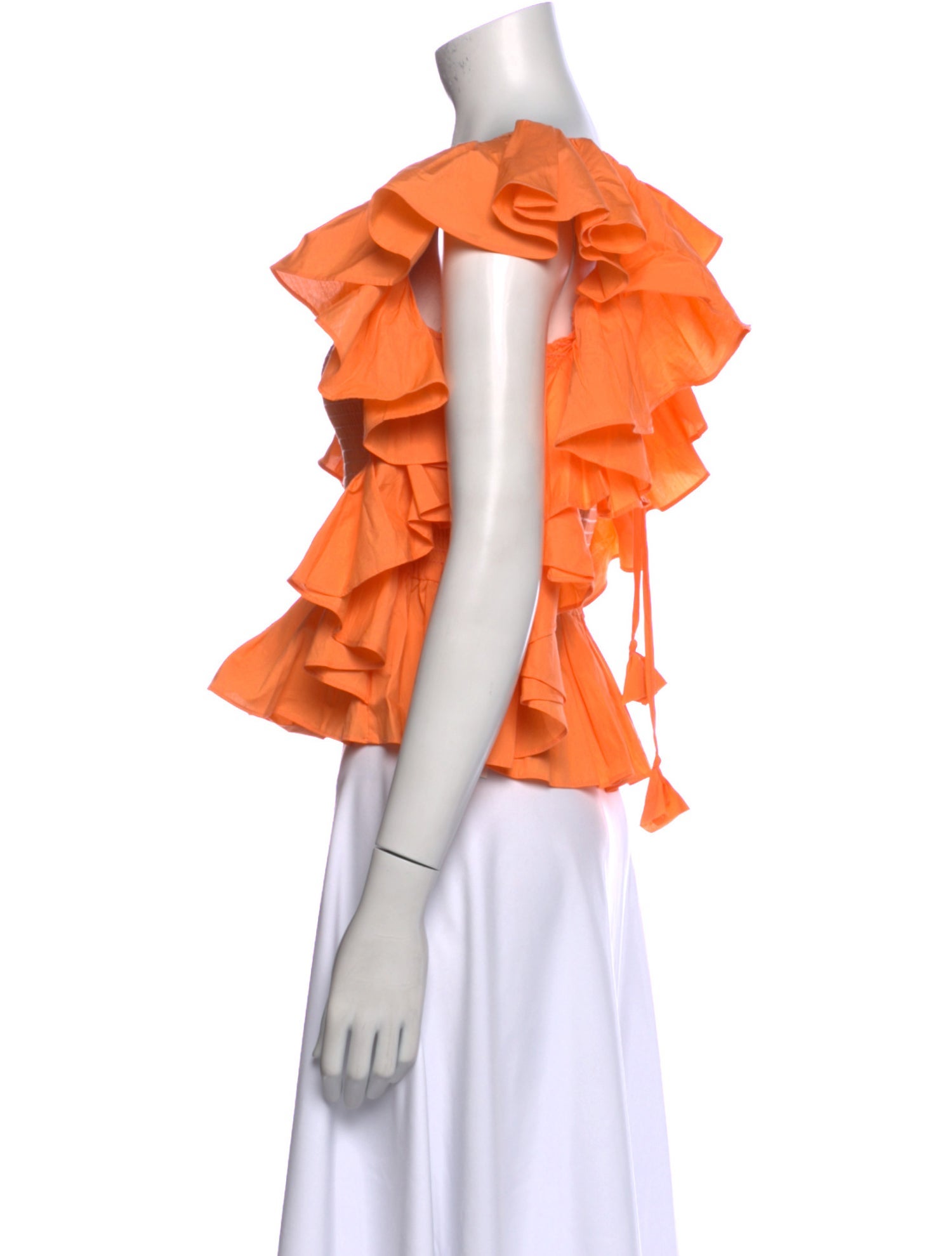 MISA Los Angeles Square Neckline Short Sleeve Crop Top