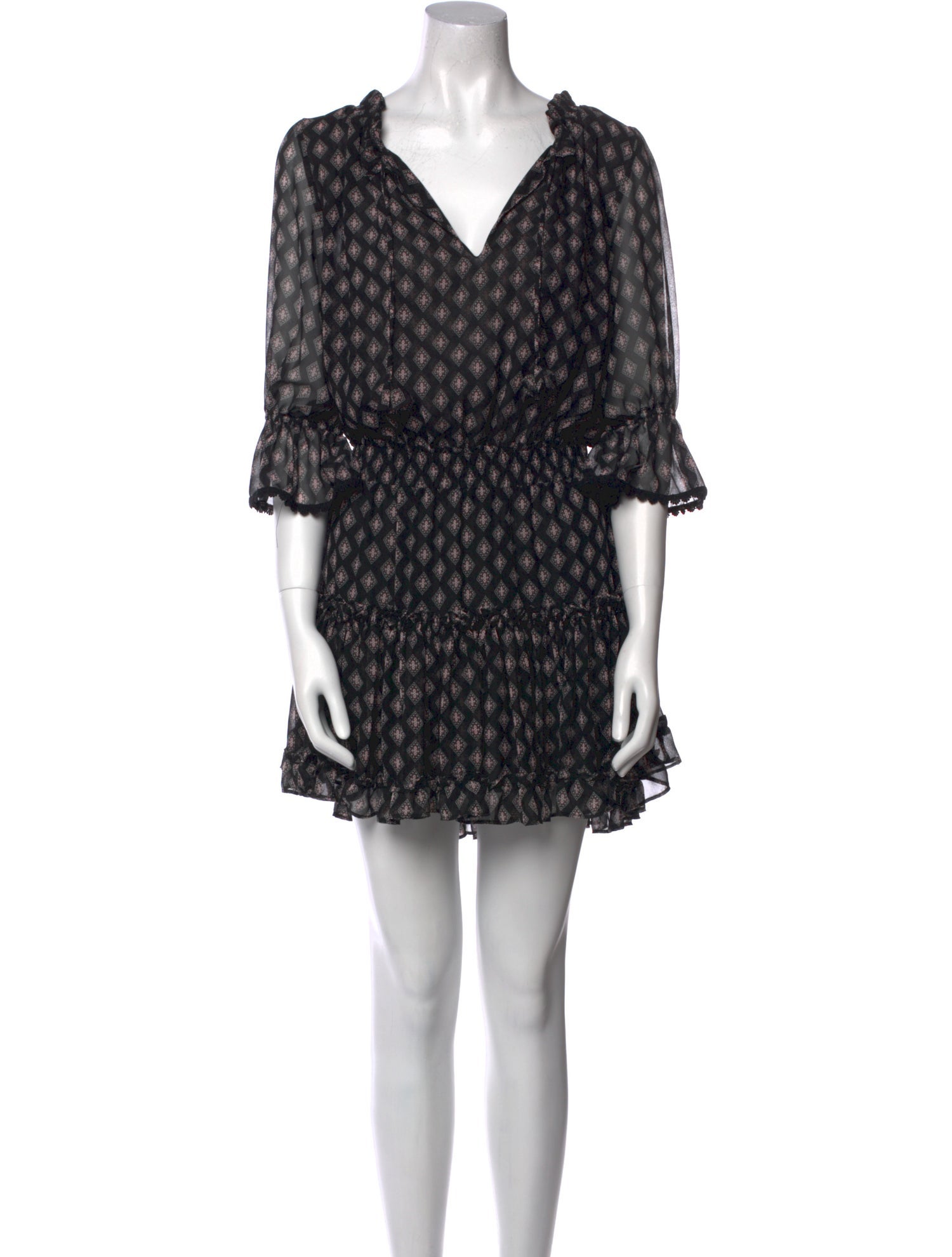 MISA Los Angeles Polka Dot Print Mini Dress