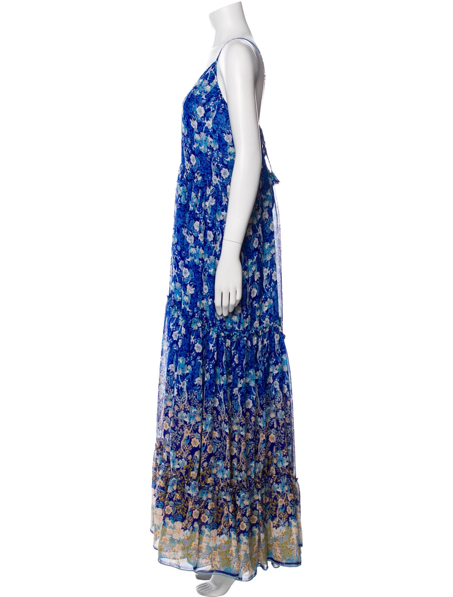 MISA Los Angeles Floral Print Long Dress w/ Tags