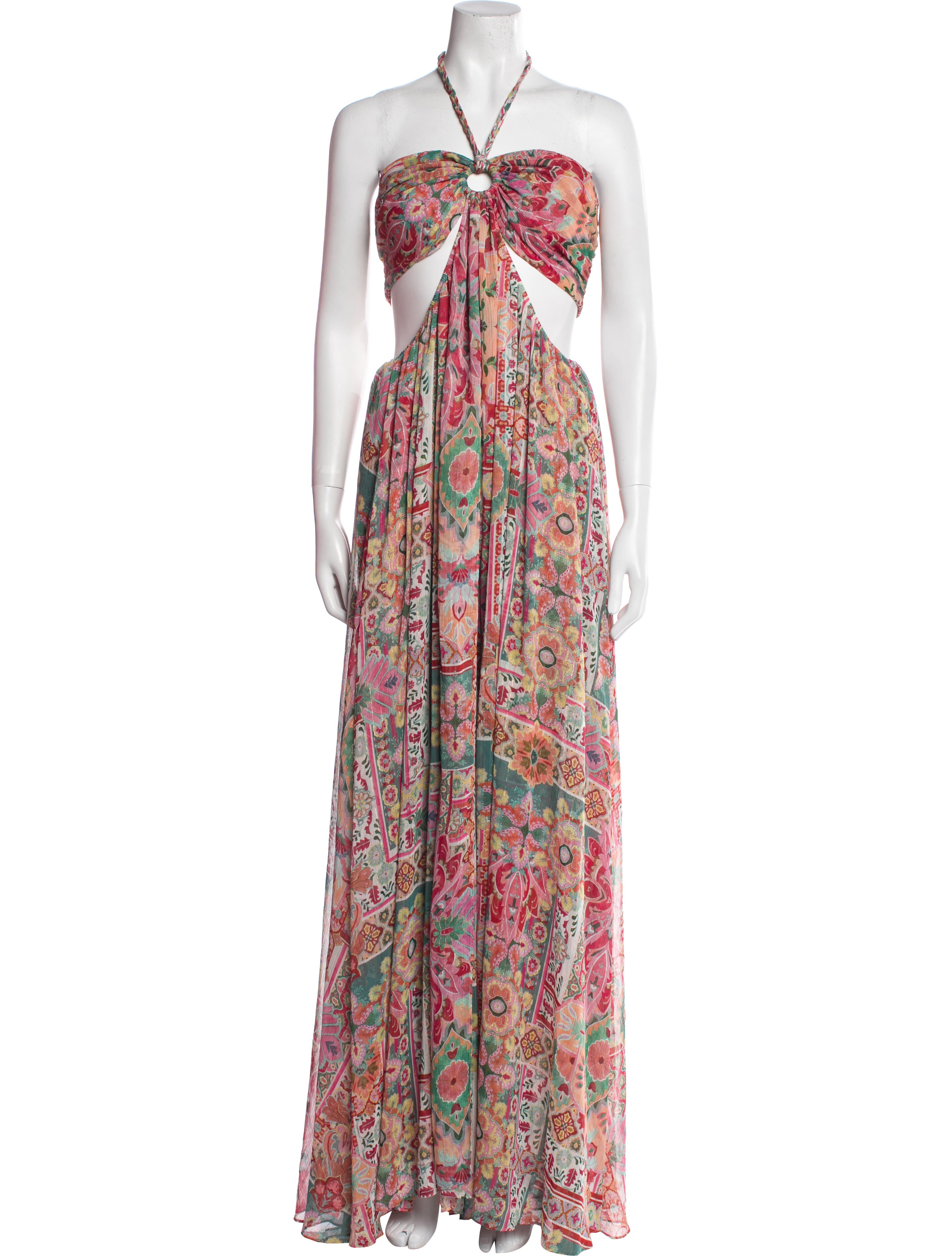 MISA Los Angeles Floral Print Long Dress w/ Tags