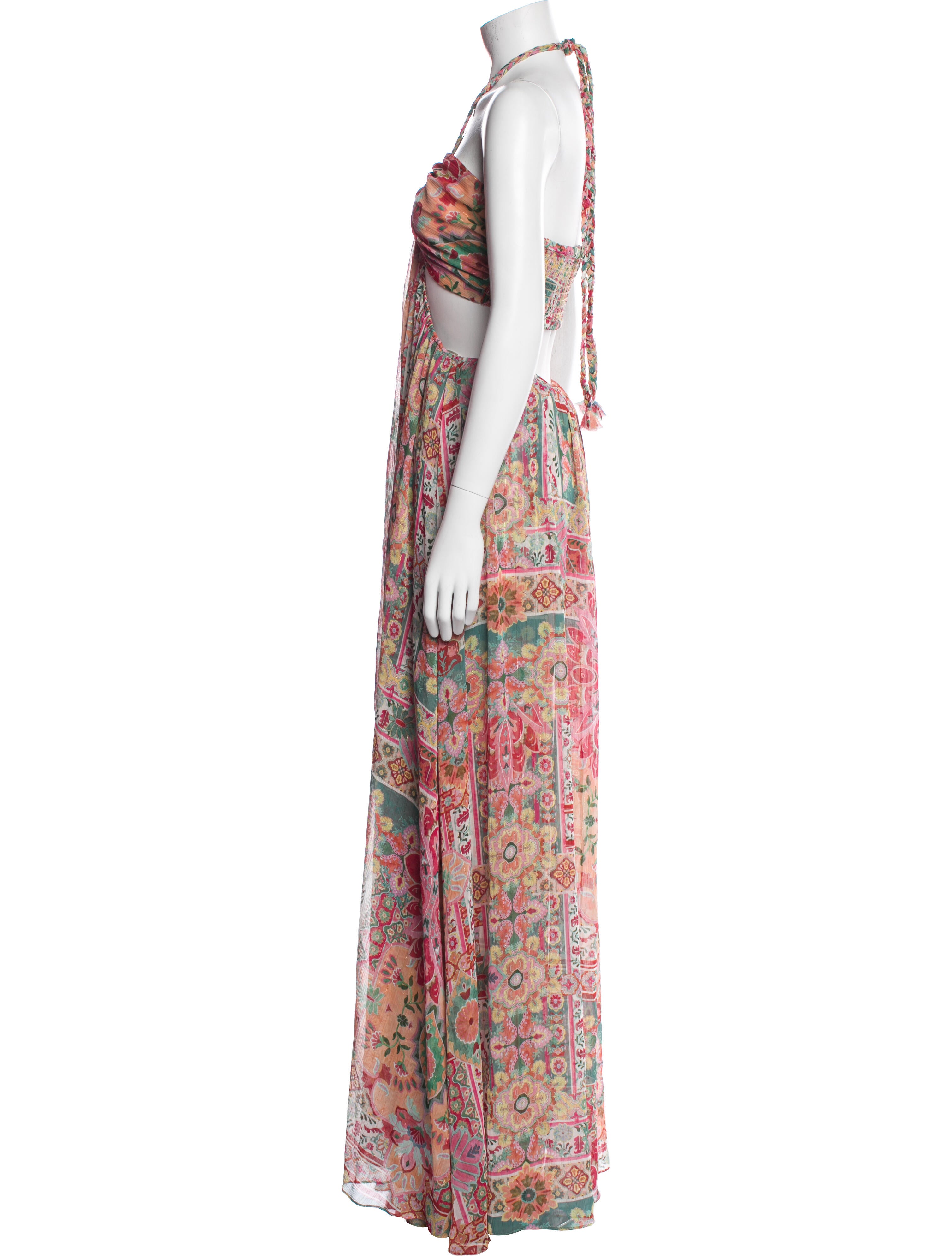 MISA Los Angeles Floral Print Long Dress w/ Tags
