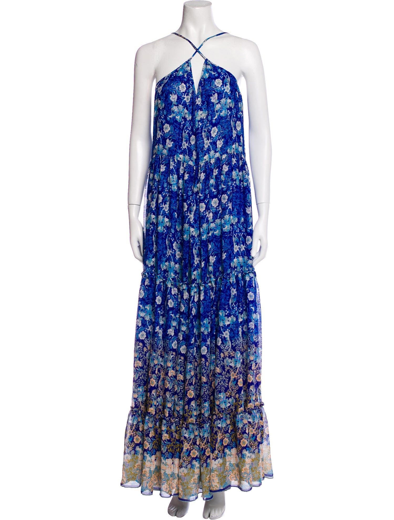 MISA Los Angeles Floral Print Long Dress w/ Tags