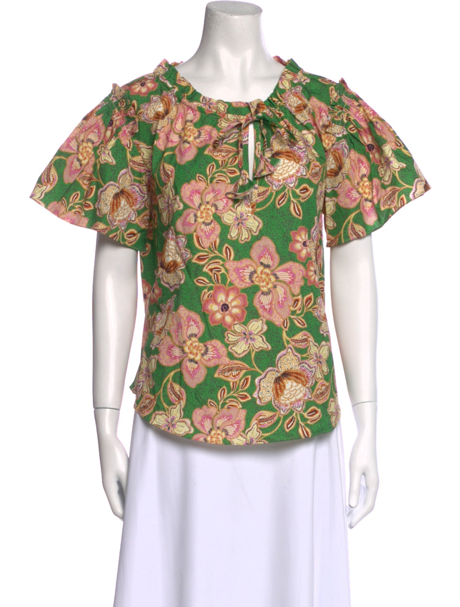 MISA Los Angeles Floral Print Crew Neck T-Shirt w/ Tags