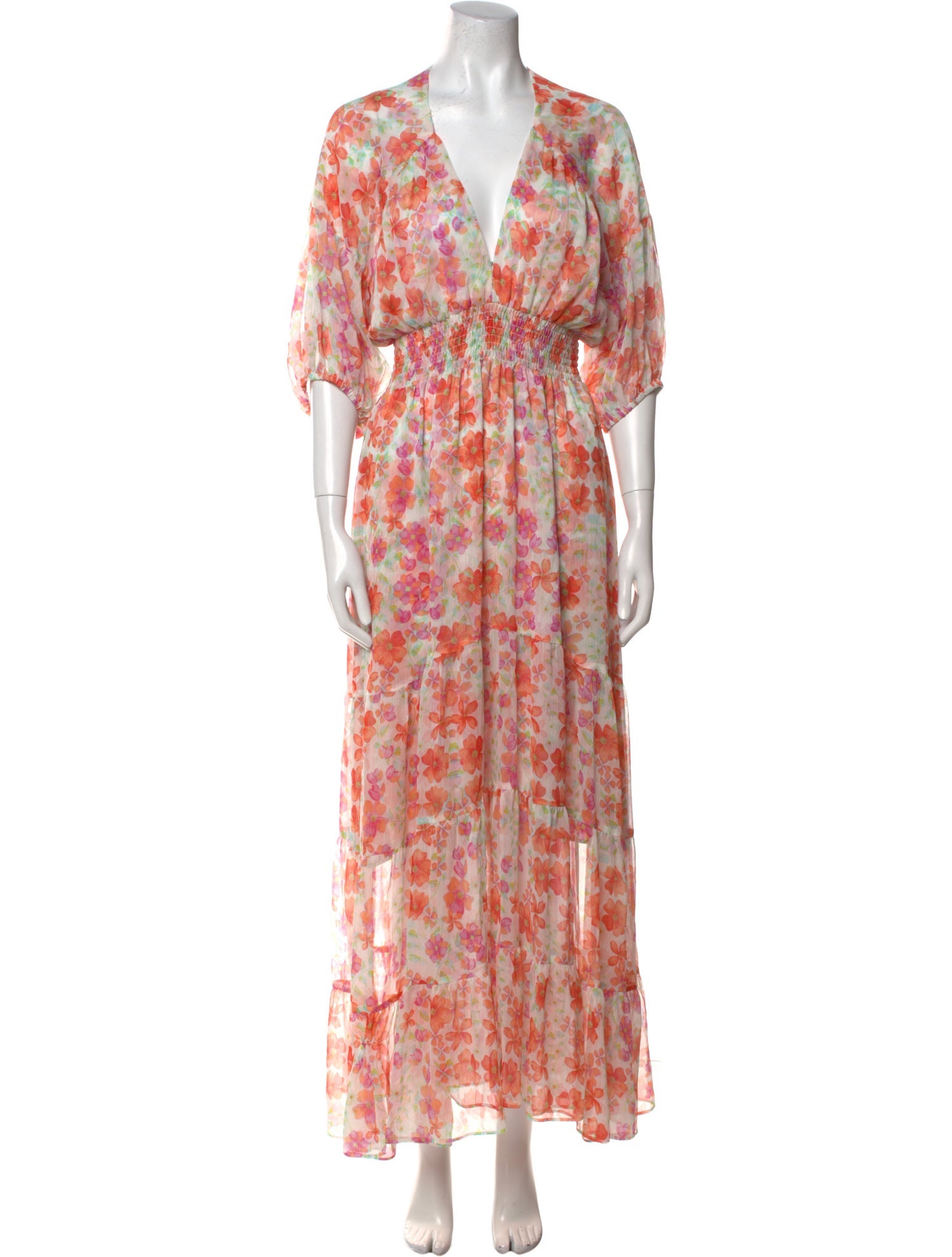 MISA Los Angeles Floral Print Long Dress w/ Tags