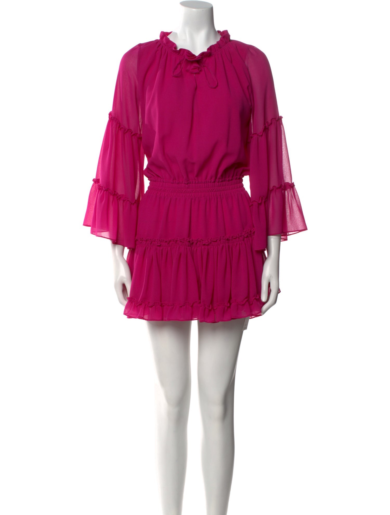 MISA Los Angeles Mock Neck Mini Dress