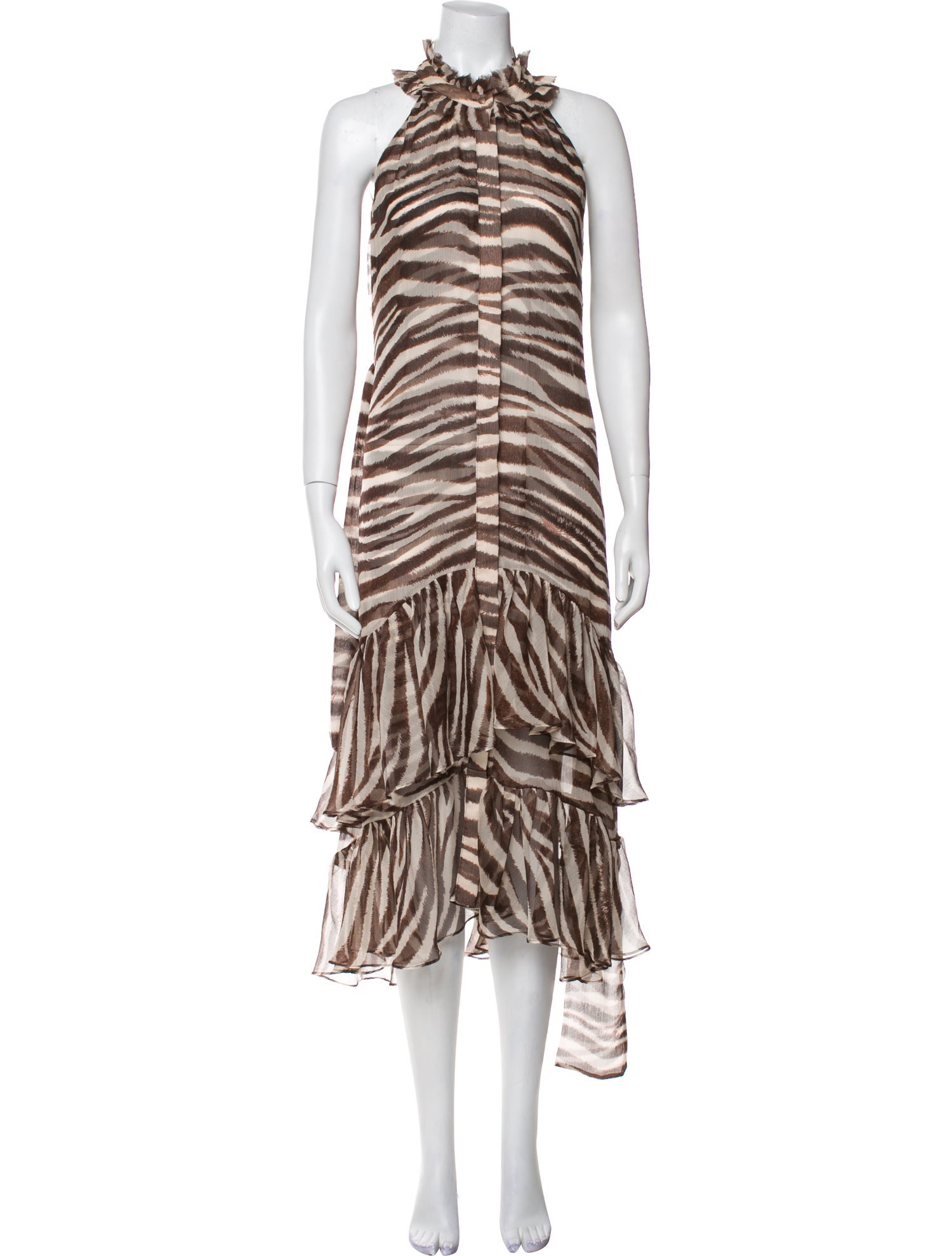 MISA Los Angeles Animal Print Long Dress