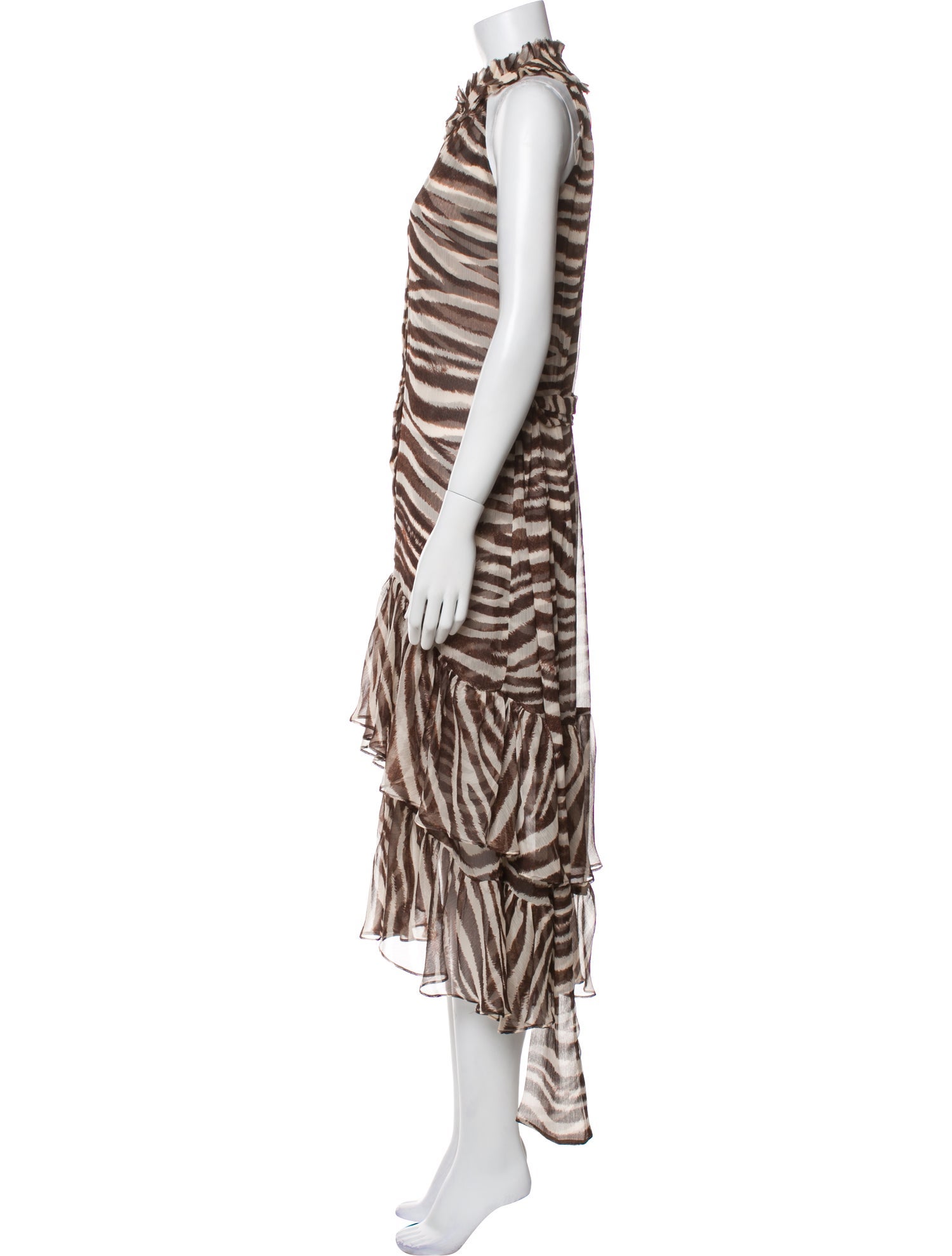MISA Los Angeles Animal Print Long Dress