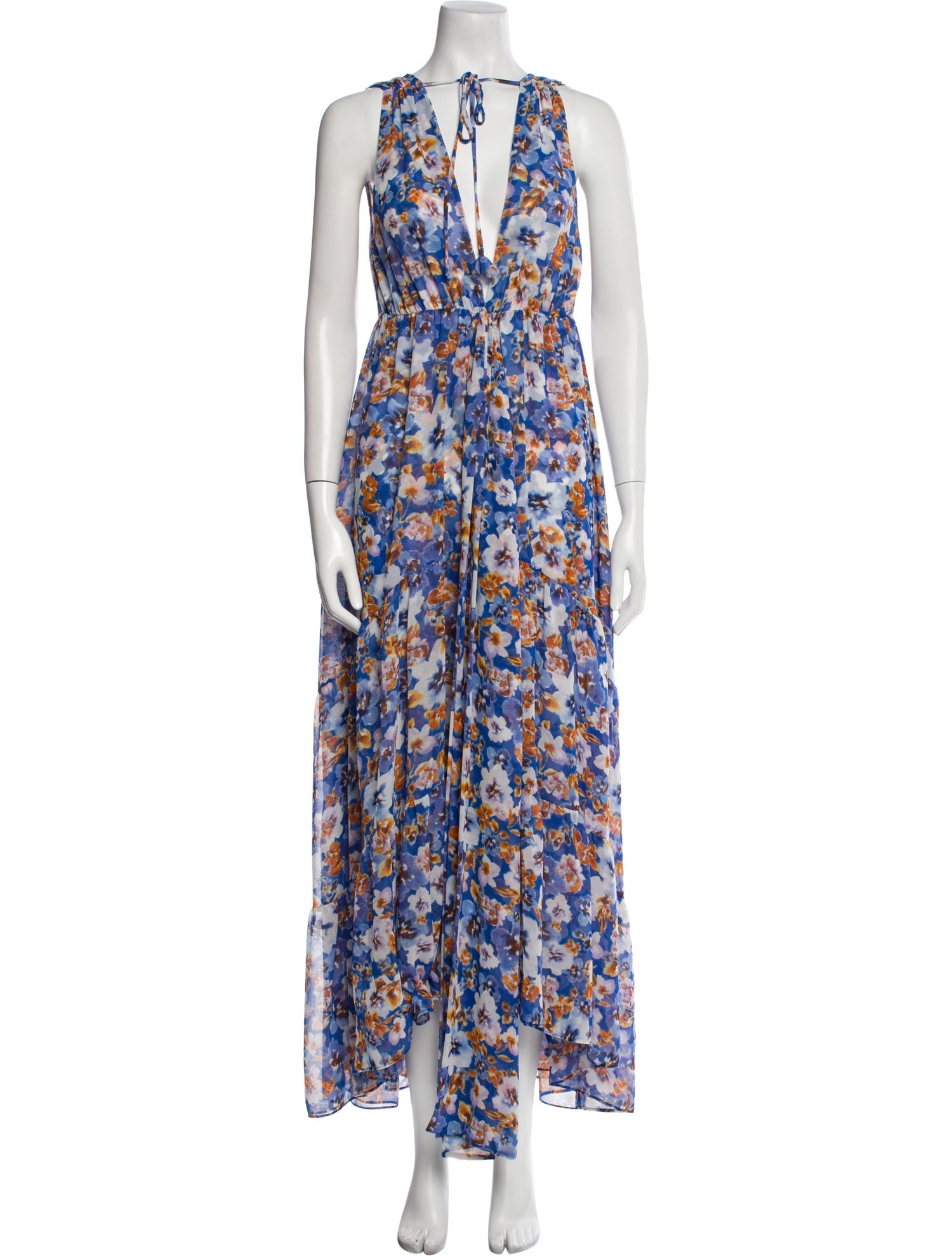MISA Los Angeles Floral Print Long Dress