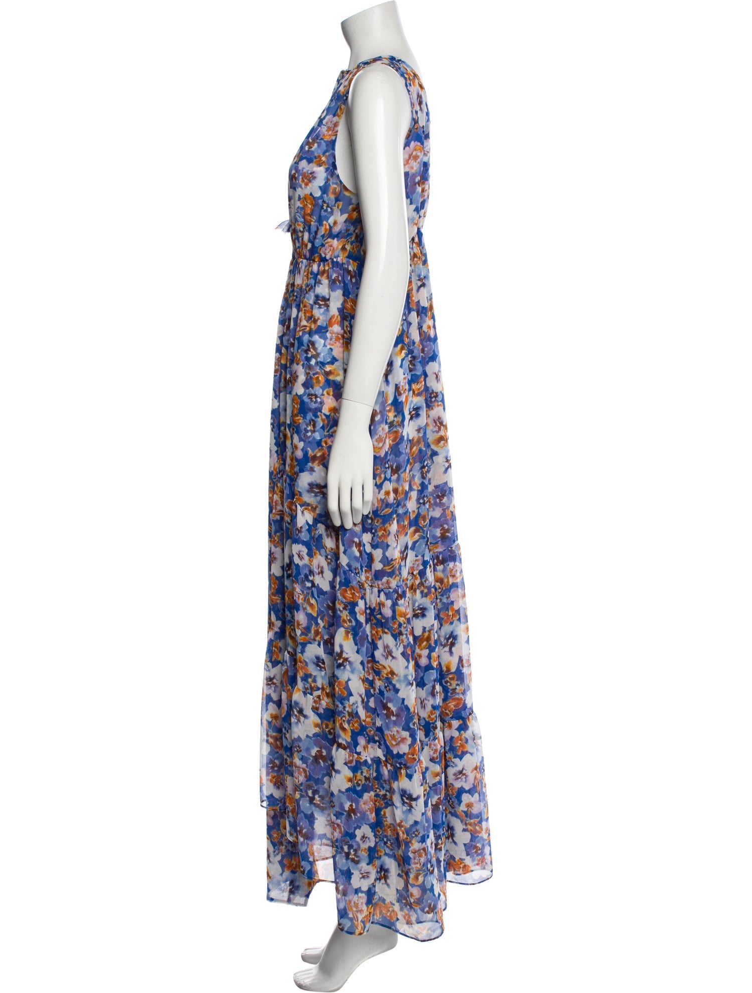 MISA Los Angeles Floral Print Long Dress