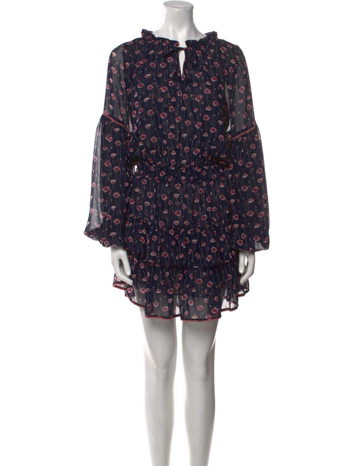 MISA Los Angeles Floral Print Mini Dress