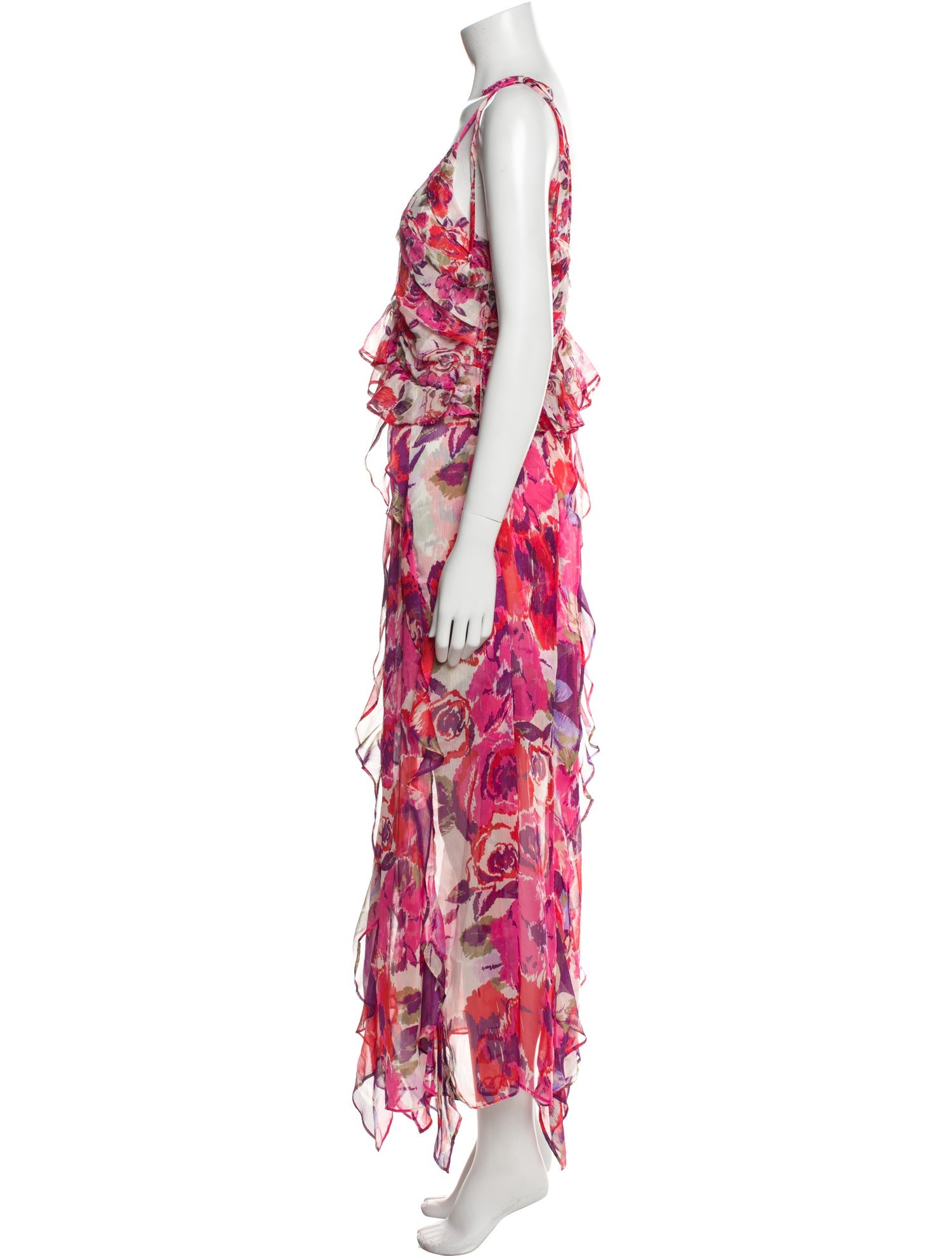 MISA Los Angeles Floral Print Long Dress