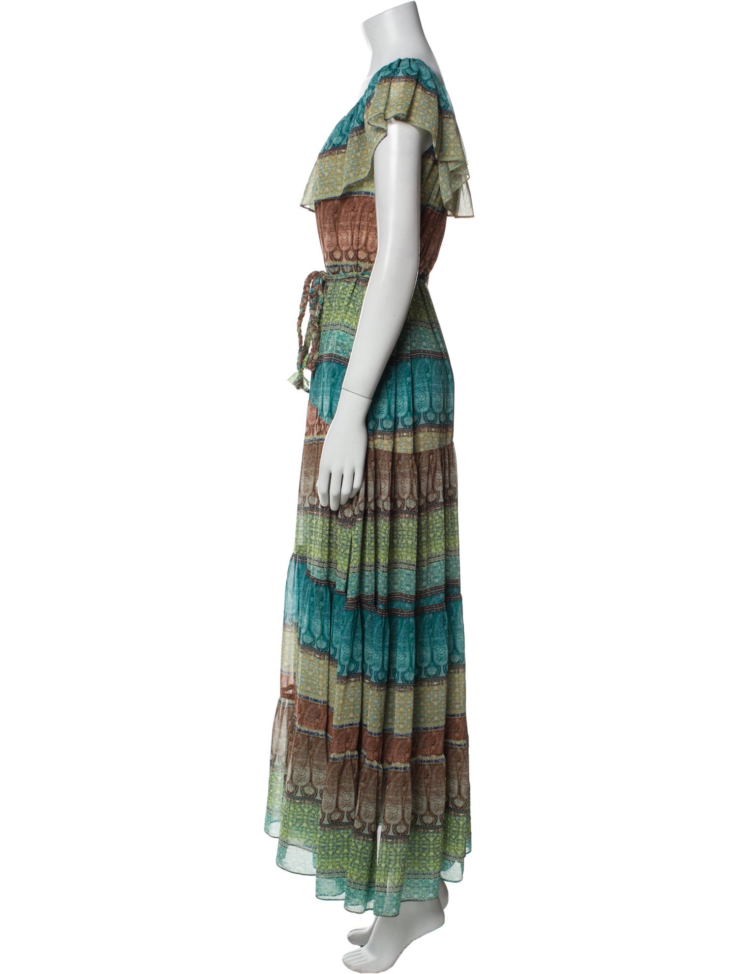 MISA Los Angeles Printed Long Dress w/ Tags