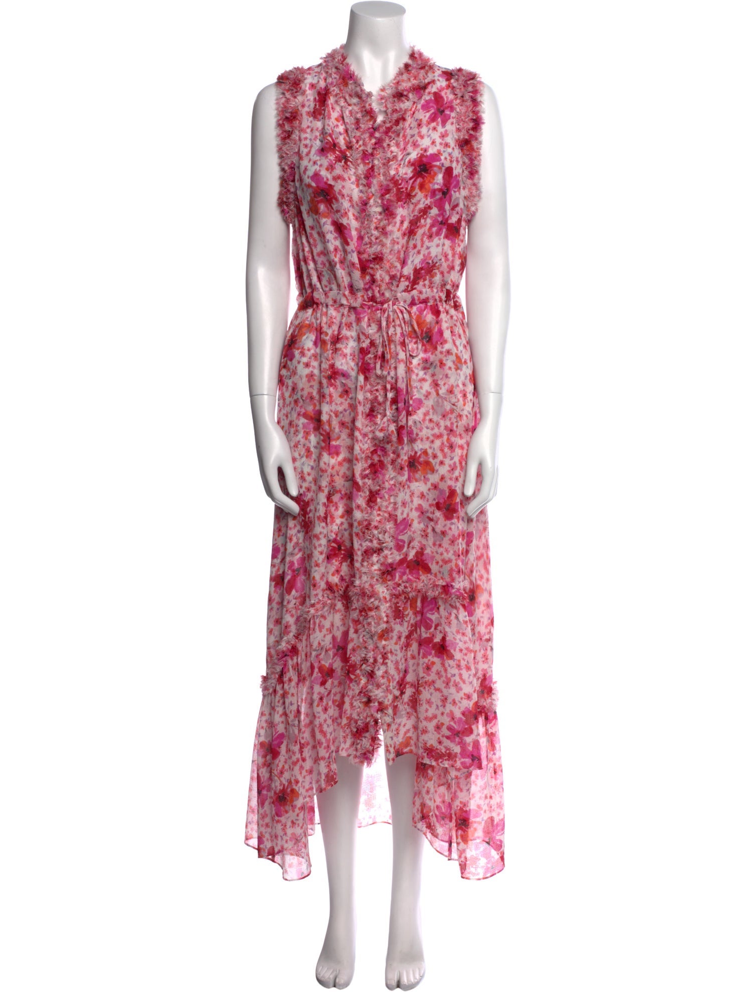 MISA Los Angeles Floral Print Midi Length Dress