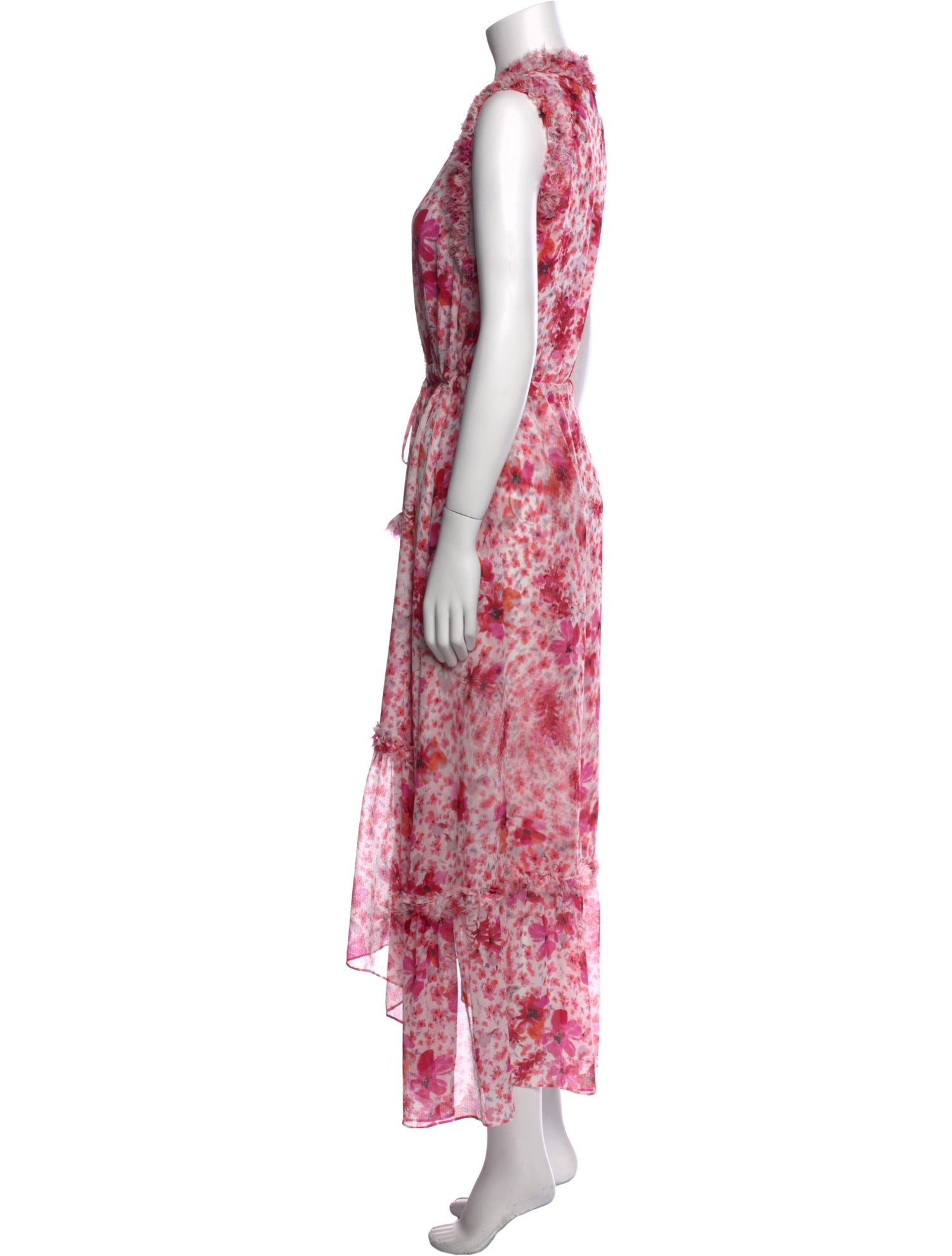 MISA Los Angeles Floral Print Midi Length Dress