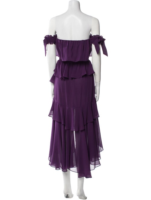 MISA Los Angeles Off-The-Shoulder Midi Length Dress