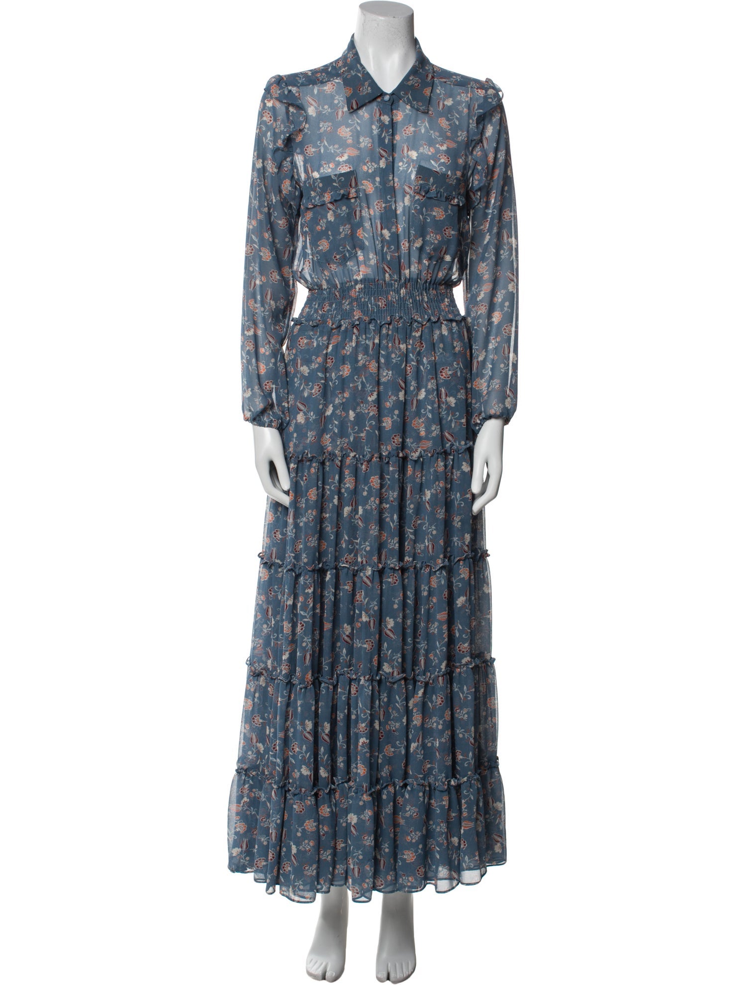 MISA Los Angeles Floral Print Long Dress