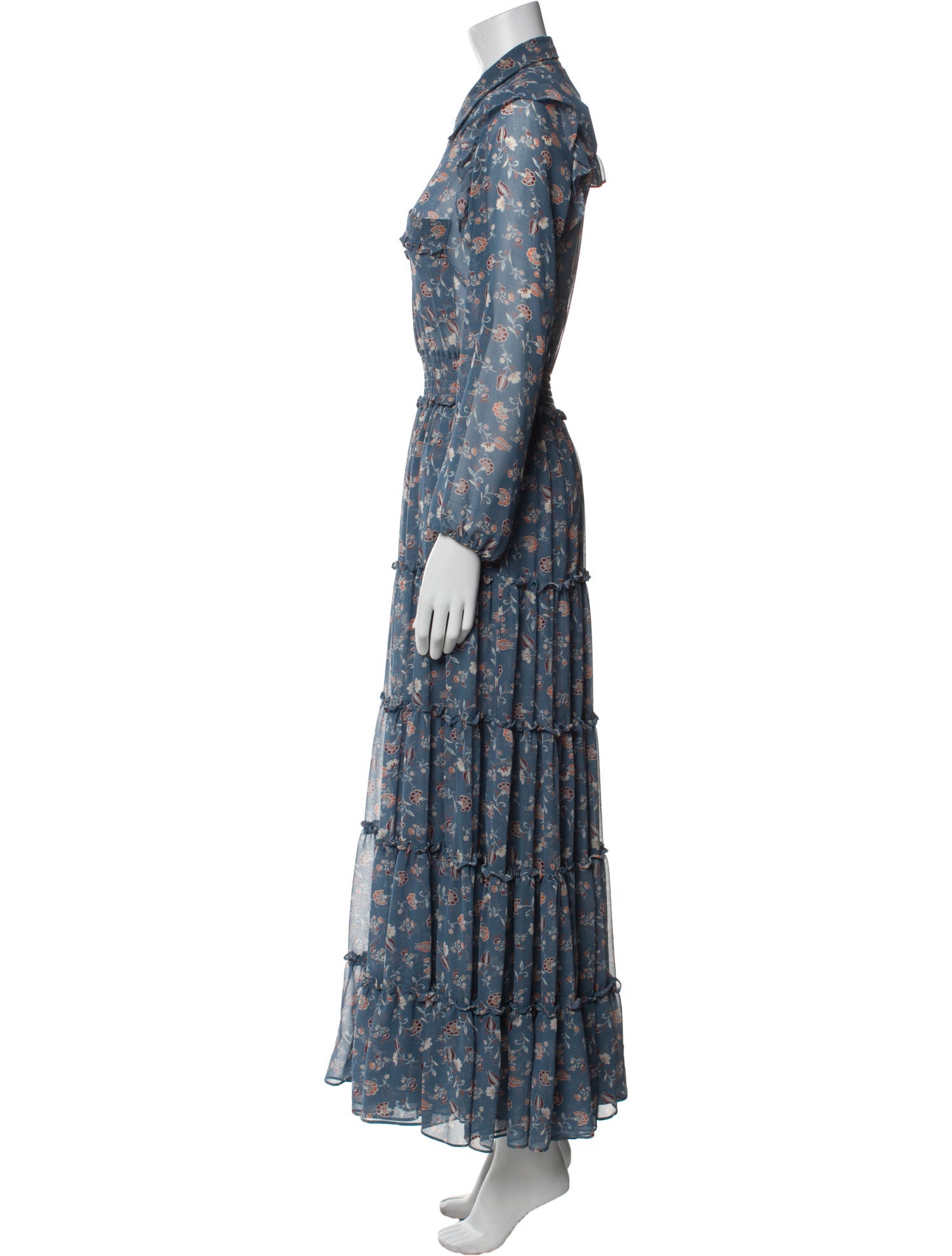 MISA Los Angeles Floral Print Long Dress