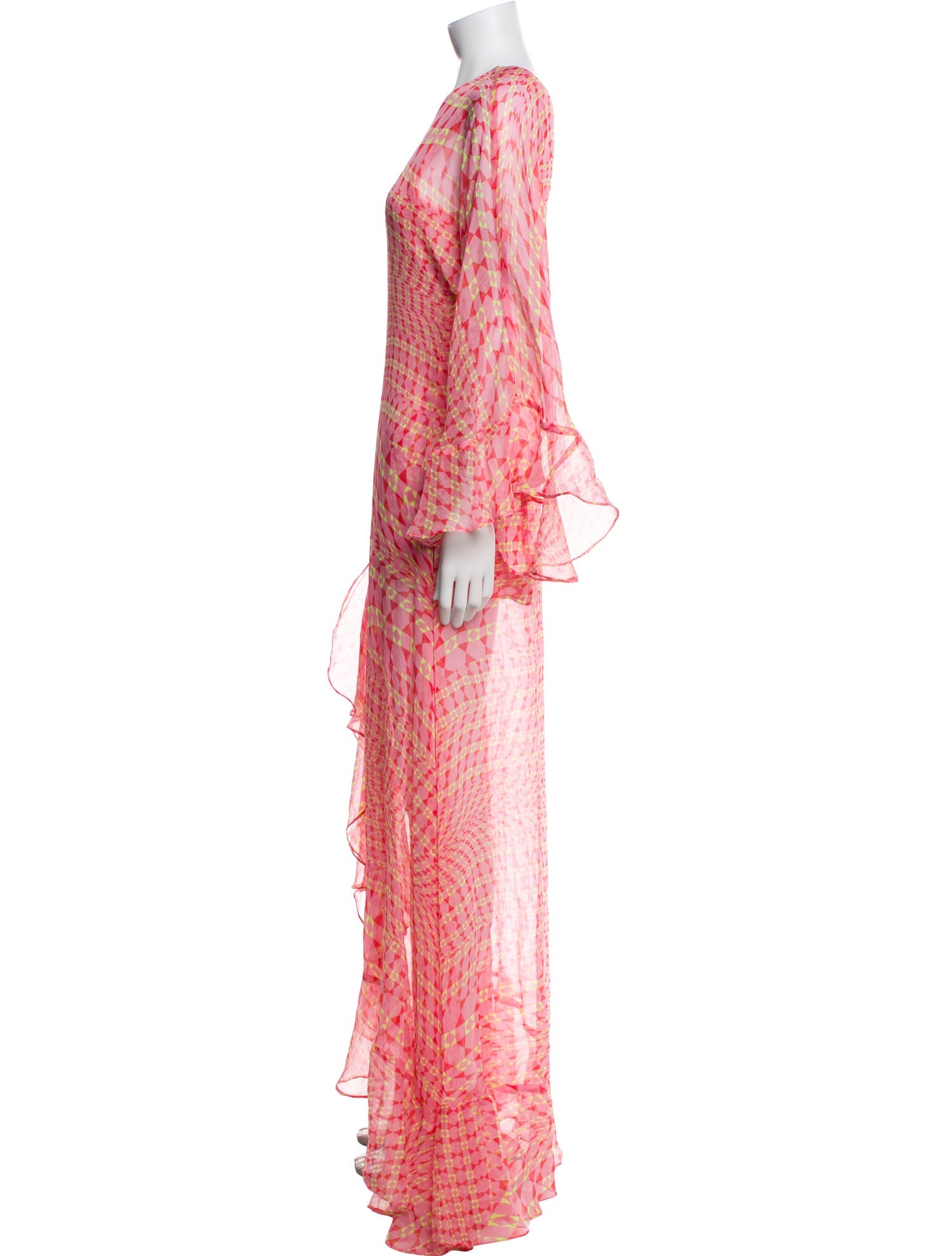 MISA Los Angeles Printed Long Dress