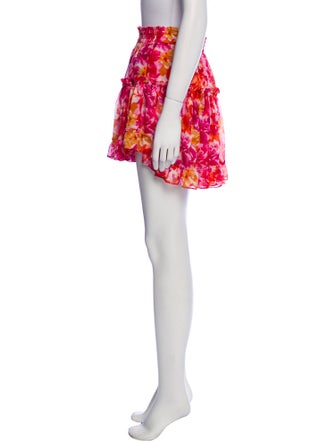 MISA Los Angeles Floral Print Mini Skirt